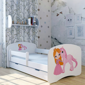 Roomie Kidz Funktionsbett Prinzessin Unicorn mit Matratze und Schublade